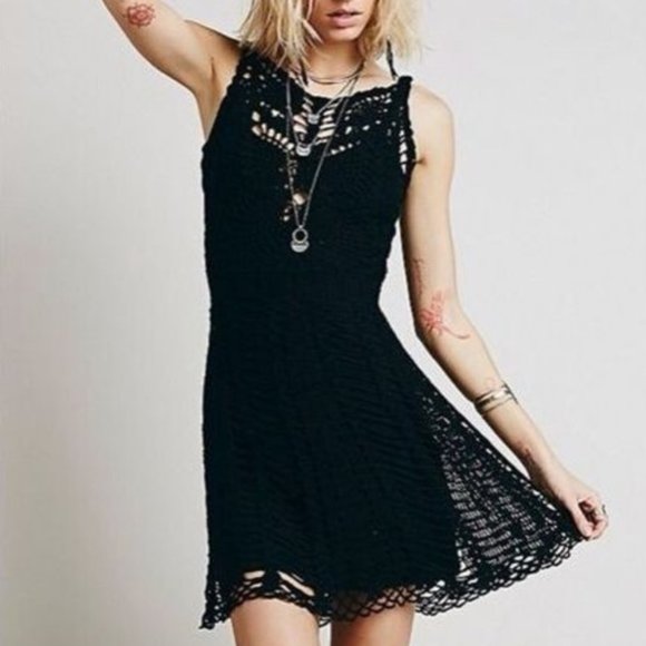 NWT Free People Macrame Sleeveless Dress - Picture 3 of 6